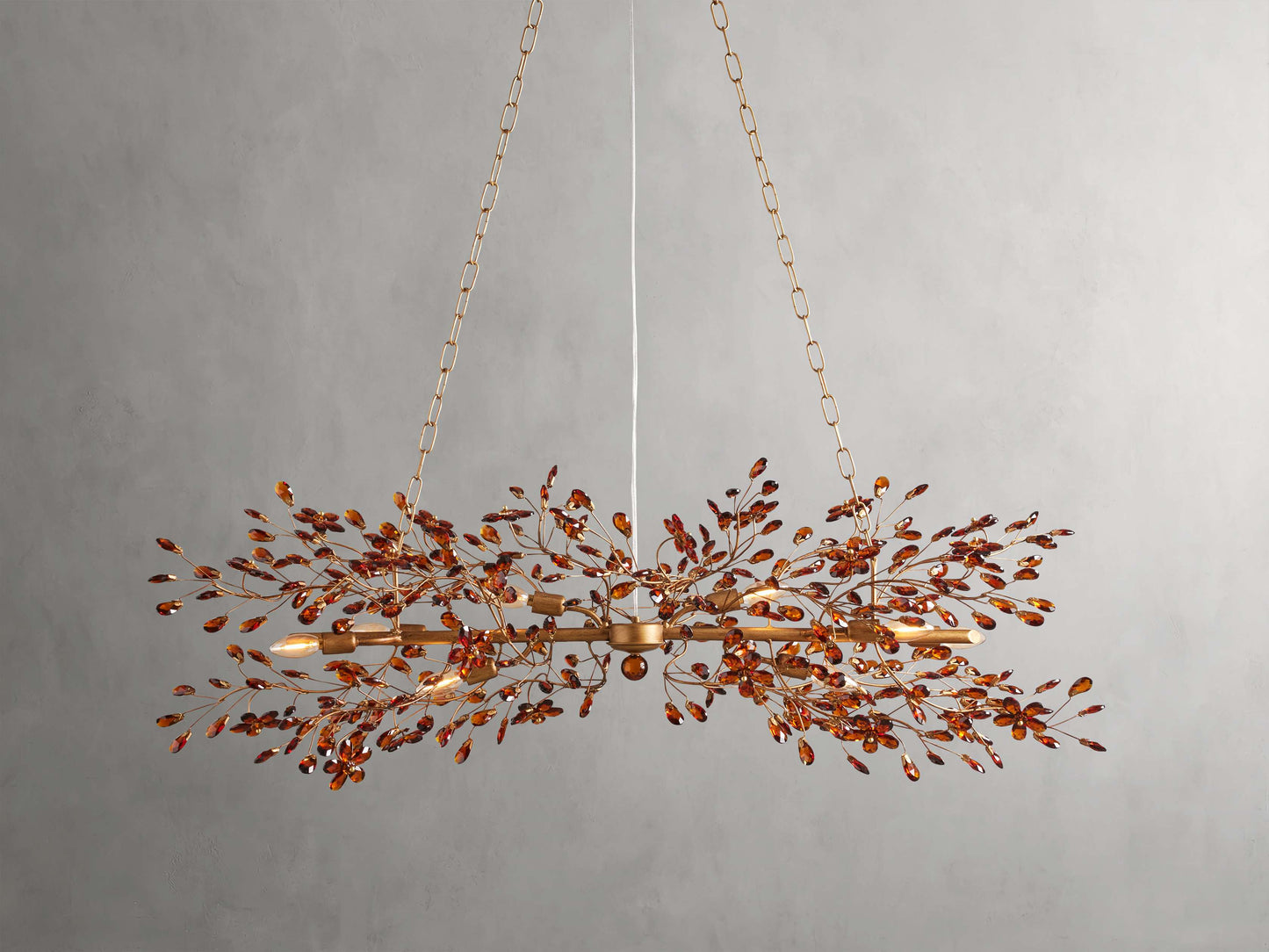 Italian Crystal Floral Branch Chandelier