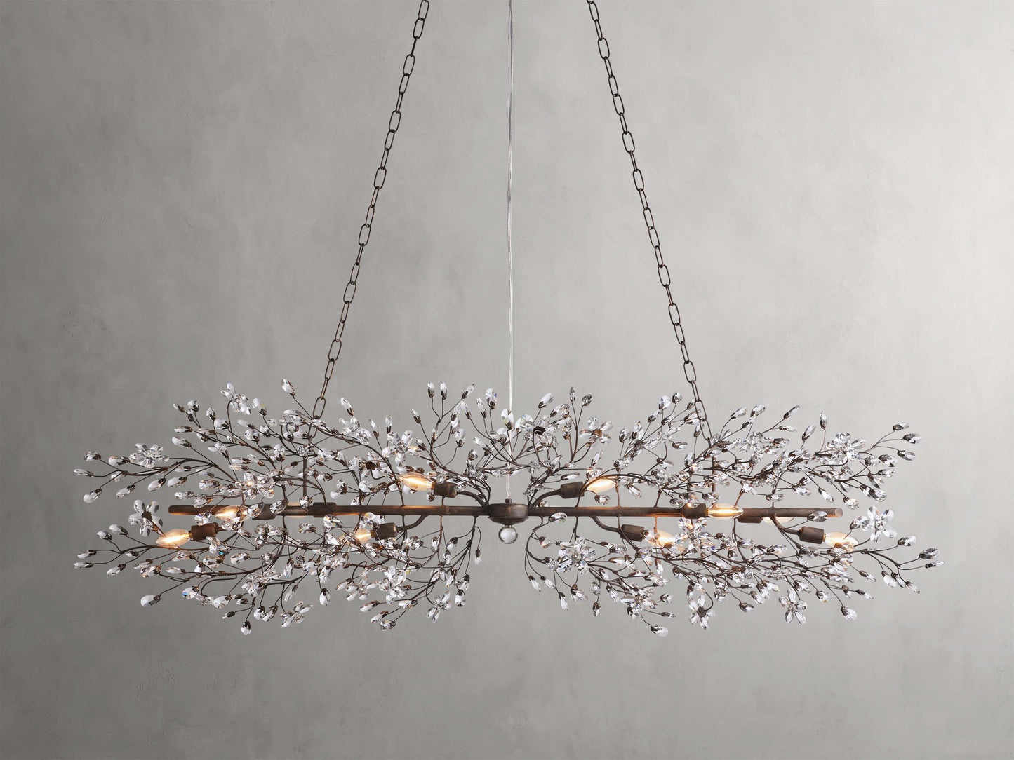 Italian Crystal Floral Branch Chandelier