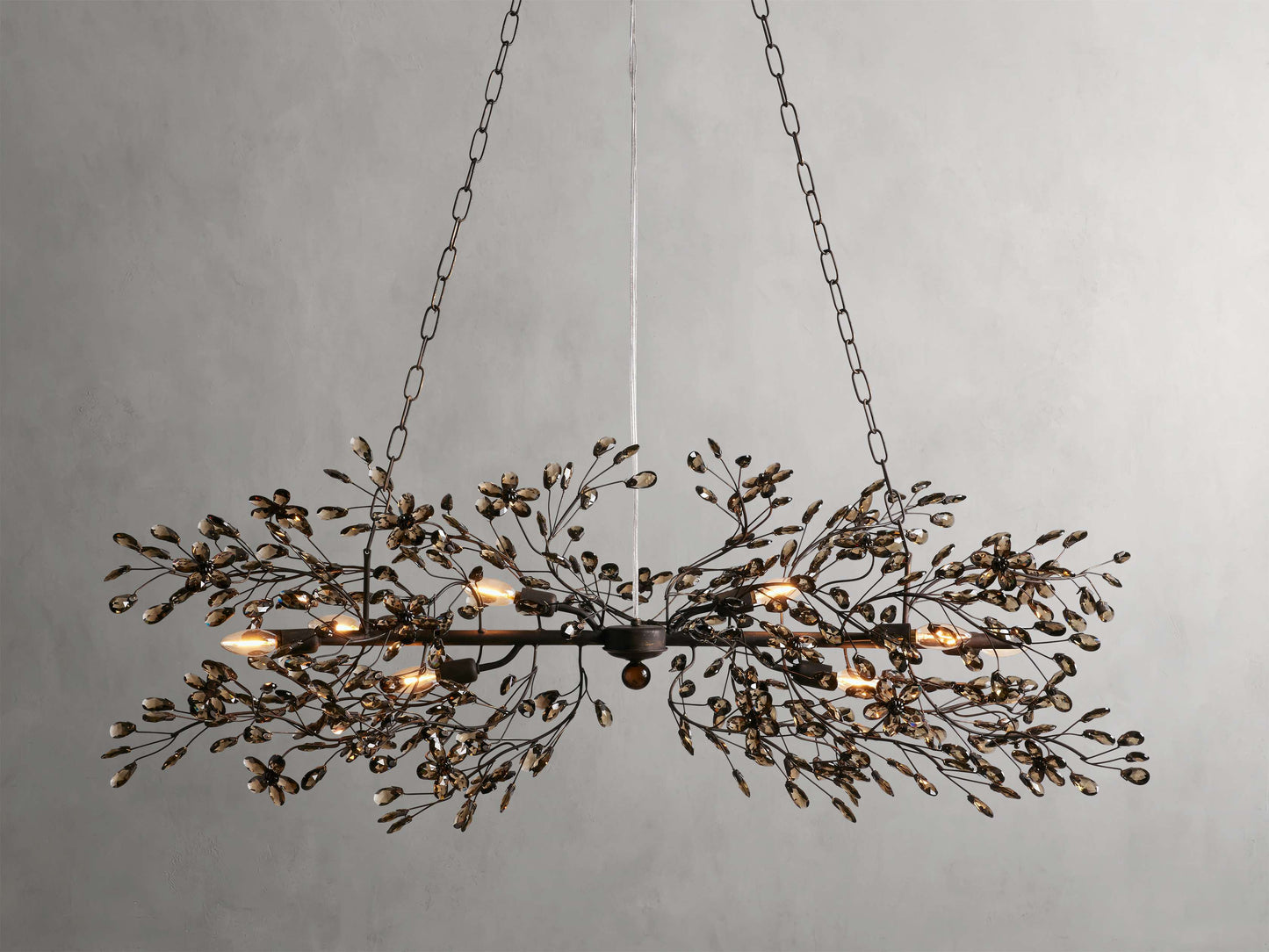 Italian Crystal Floral Branch Chandelier