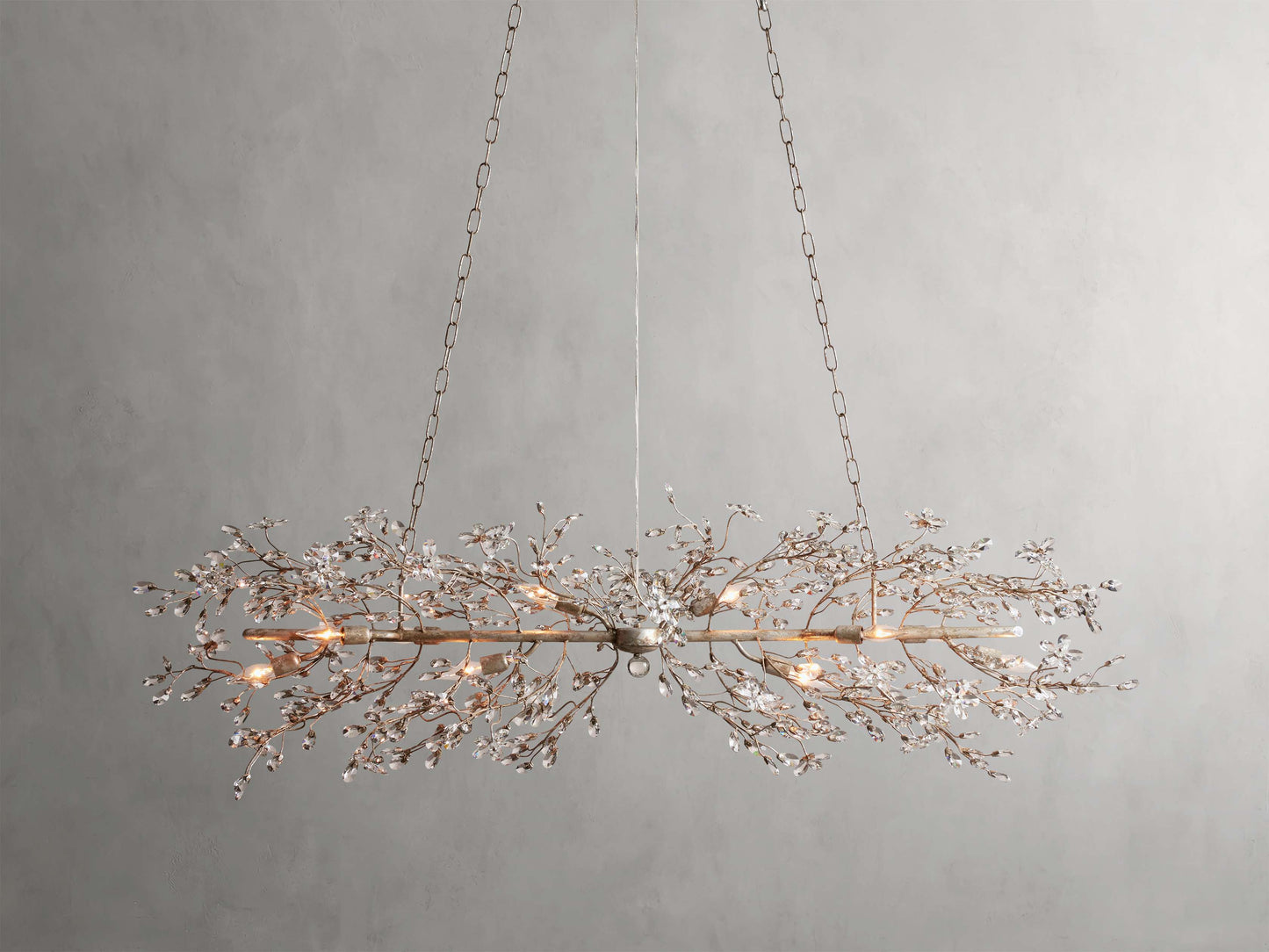 Italian Crystal Floral Branch Chandelier