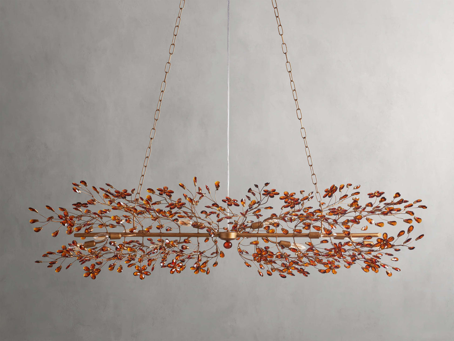 Italian Crystal Floral Branch Chandelier
