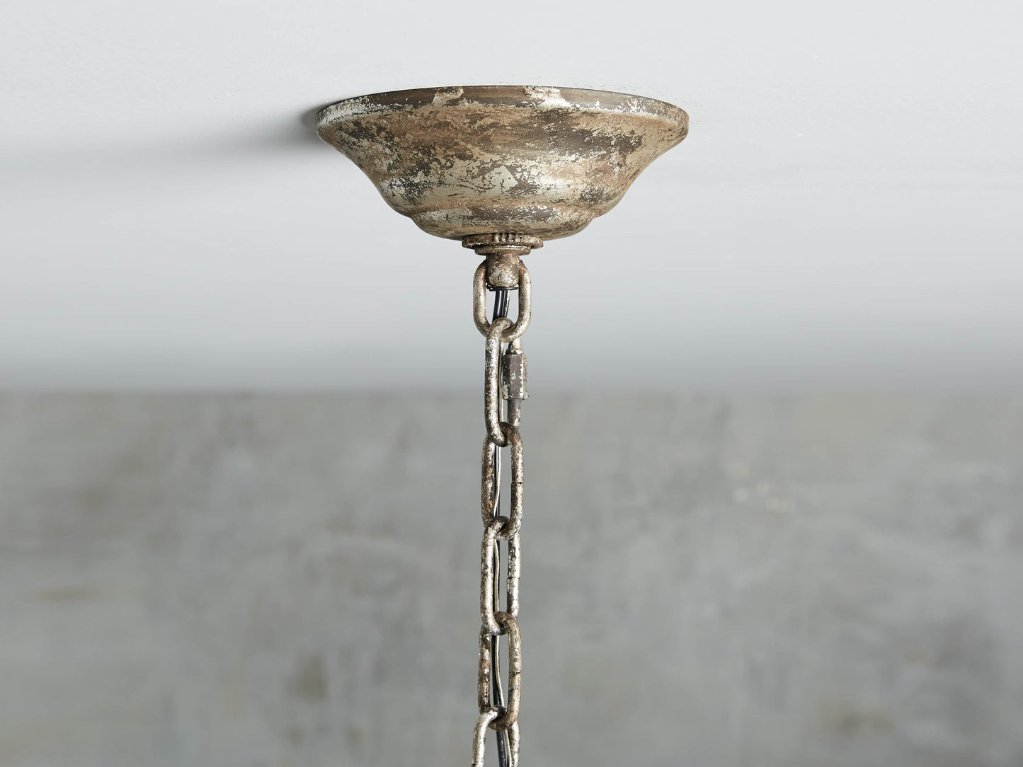 Ivory Silver Crystal Teardrop Chandelier