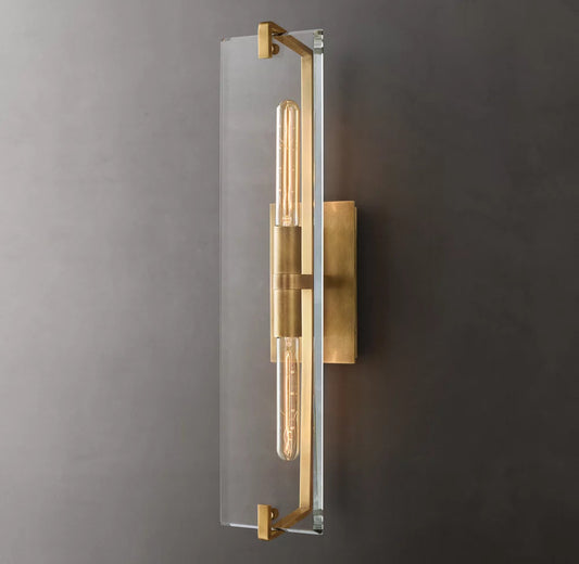K9 Crystal Brass Linear Wall Sconce
