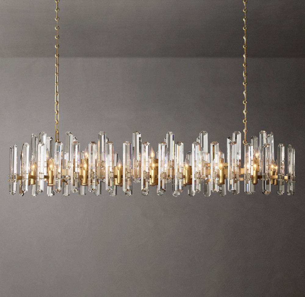 K9 Crystal Prism Grand Island Chandelier