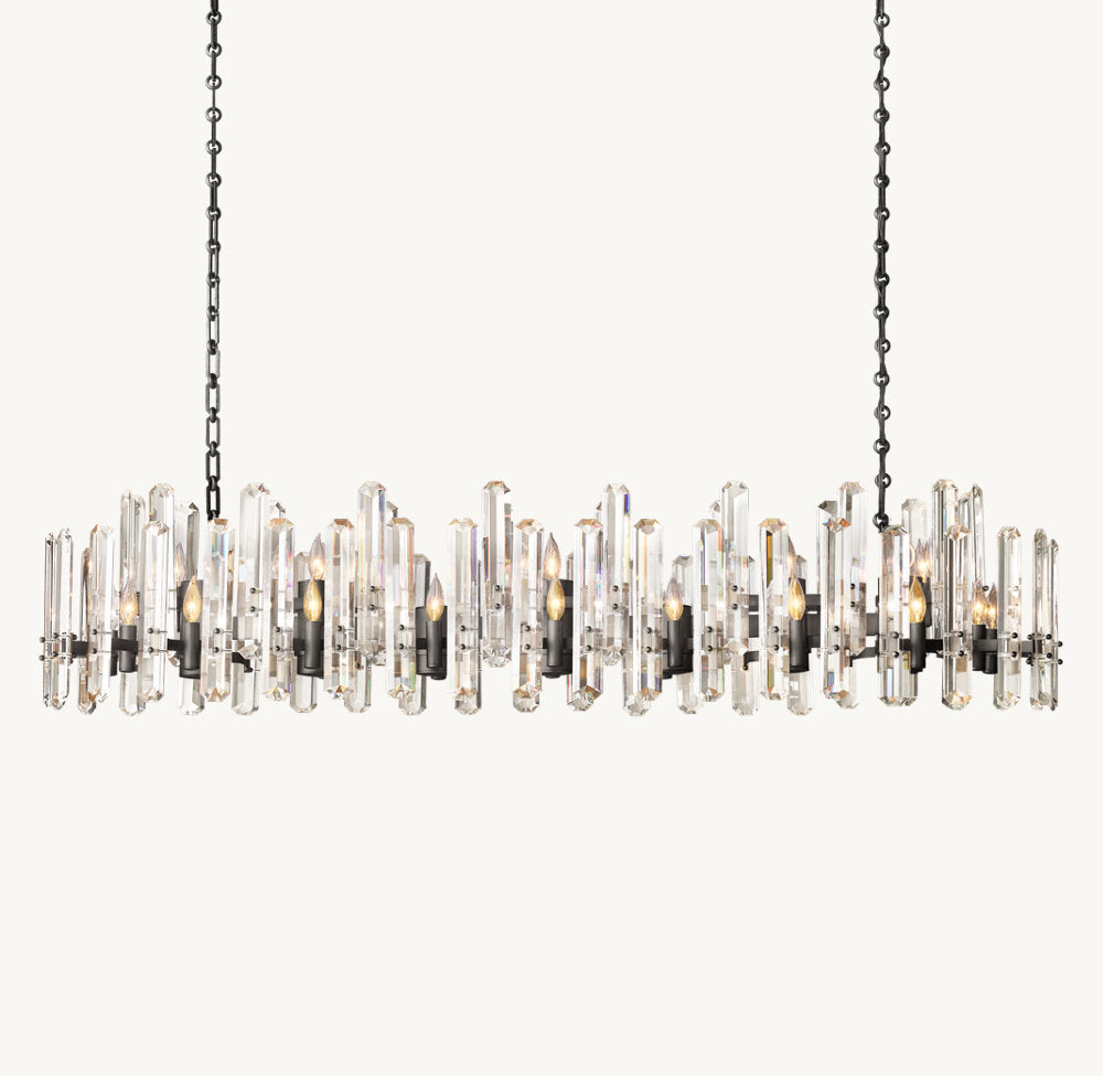 K9 Crystal Prism Grand Island Chandelier