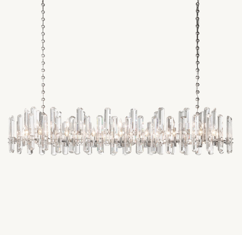 K9 Crystal Prism Grand Island Chandelier