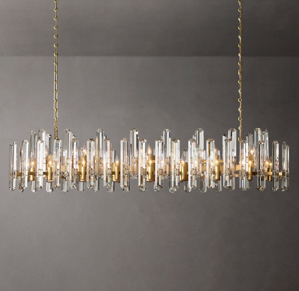 K9 Crystal Prism Grand Island Chandelier
