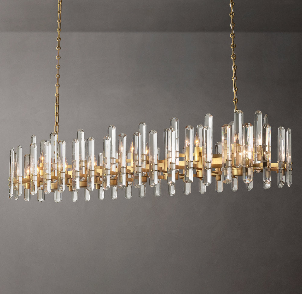 K9 Crystal Prism Grand Island Chandelier