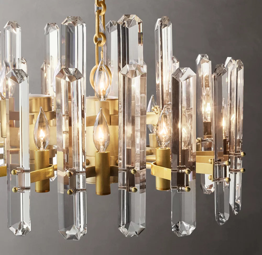 K9 Crystal Prism Grand Island Chandelier