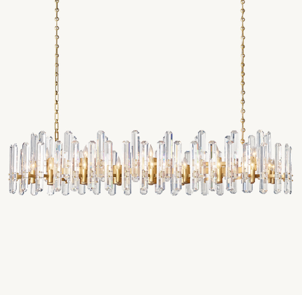 K9 Crystal Prism Grand Island Chandelier