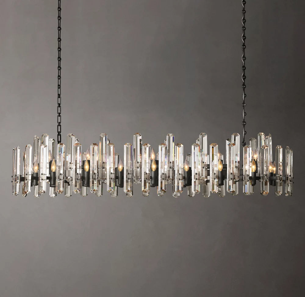 K9 Crystal Prism Grand Island Chandelier