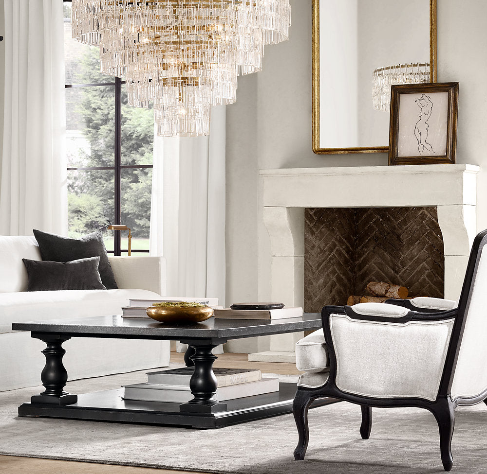 Linked Crystal Chain Drum Chandelier