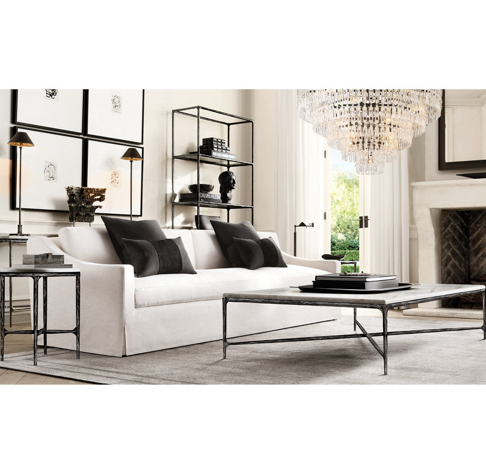 Linked Crystal Chain Drum Chandelier
