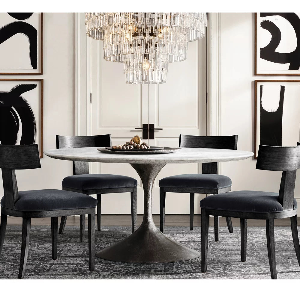 Linked Crystal Chain Drum Chandelier