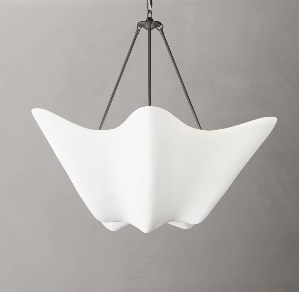 Matte Plaster Dome Pendant