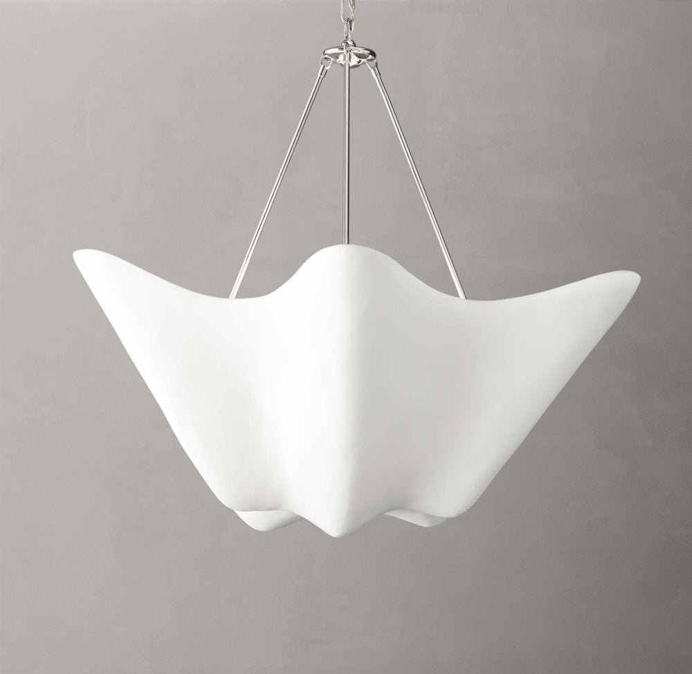 Matte Plaster Dome Pendant
