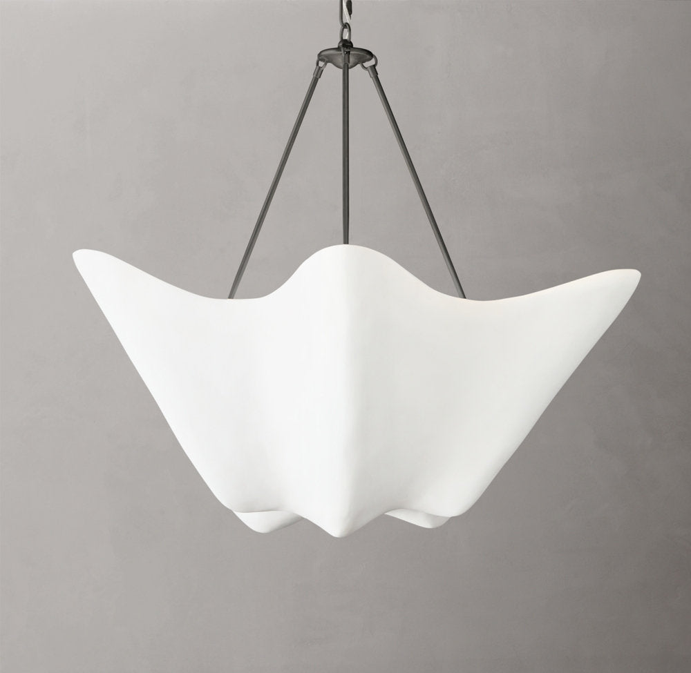 Matte Plaster Dome Pendant