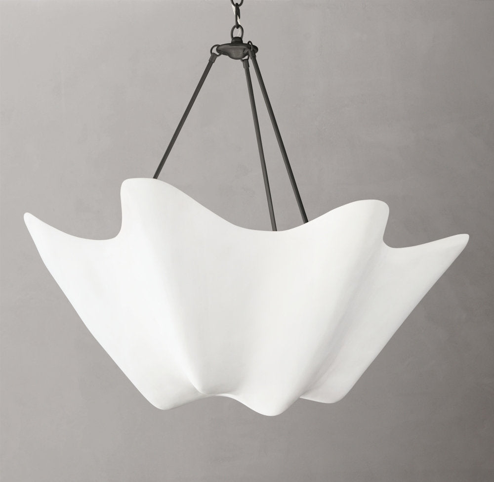 Matte Plaster Dome Pendant