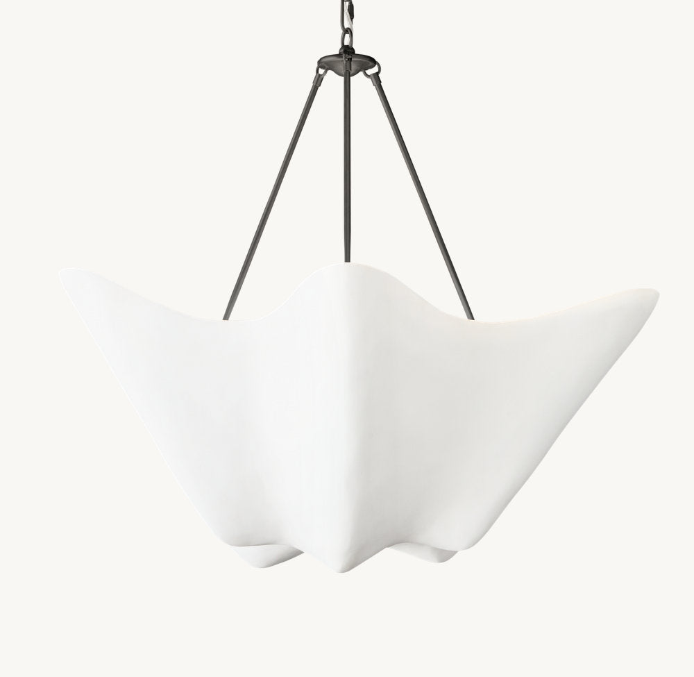 Matte Plaster Dome Pendant