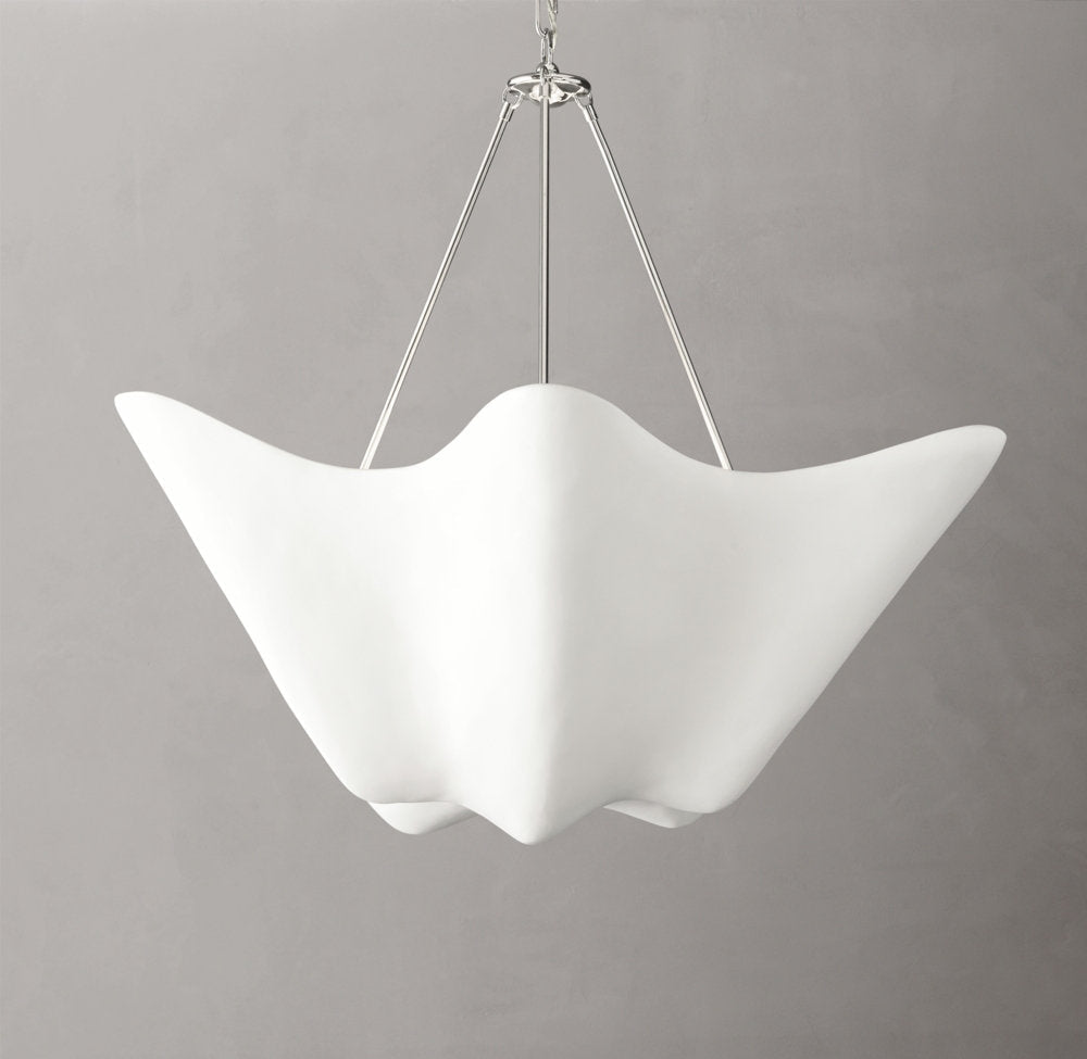 Matte Plaster Dome Pendant