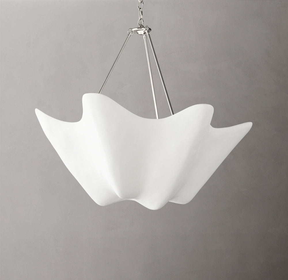 Matte Plaster Dome Pendant