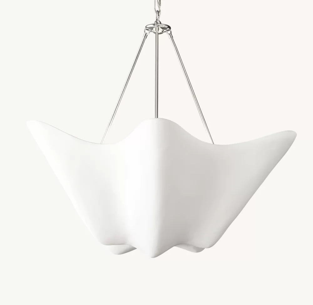 Matte Plaster Dome Pendant