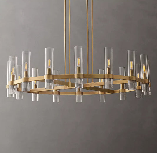Milk Glass Radial Chandelier
