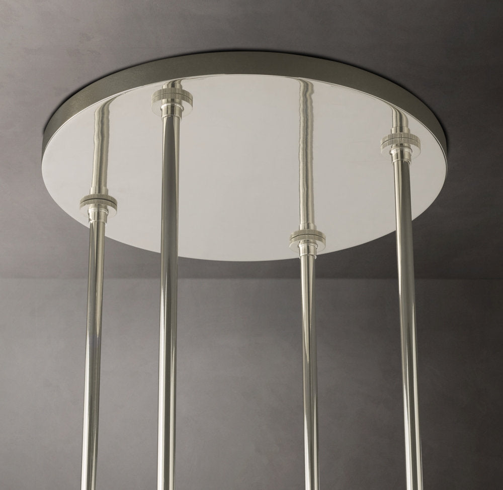 Milk Glass Radial Chandelier