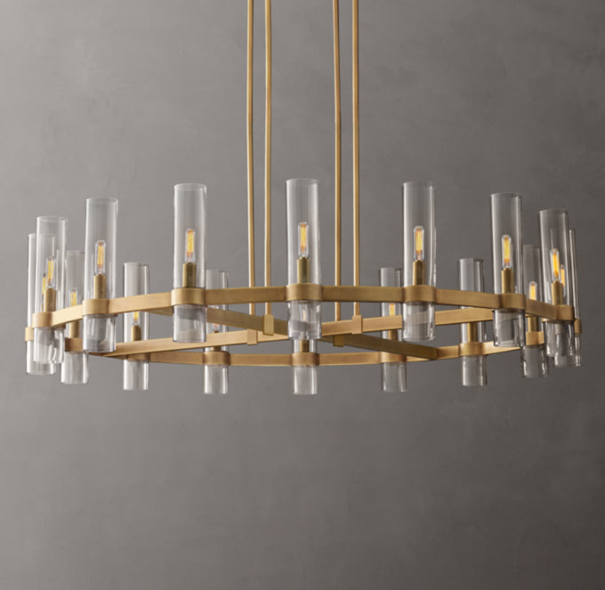 Milk Glass Radial Chandelier