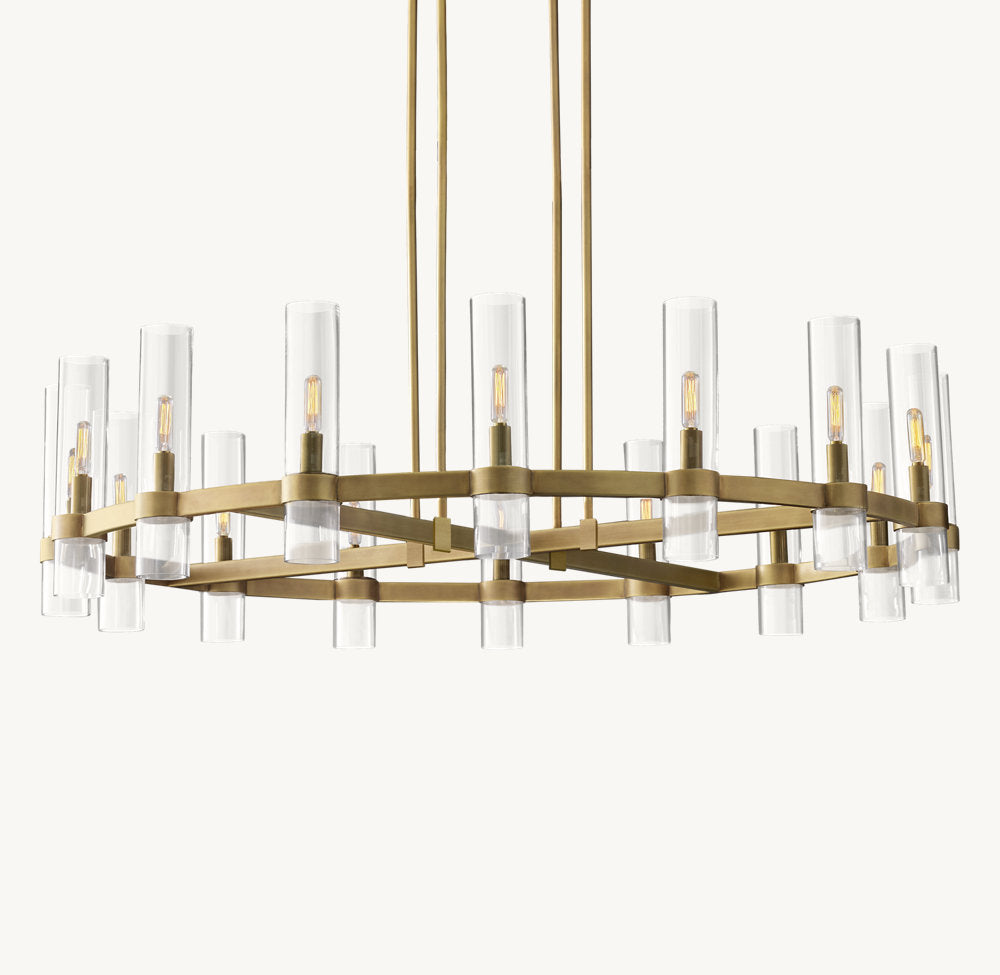 Milk Glass Radial Chandelier