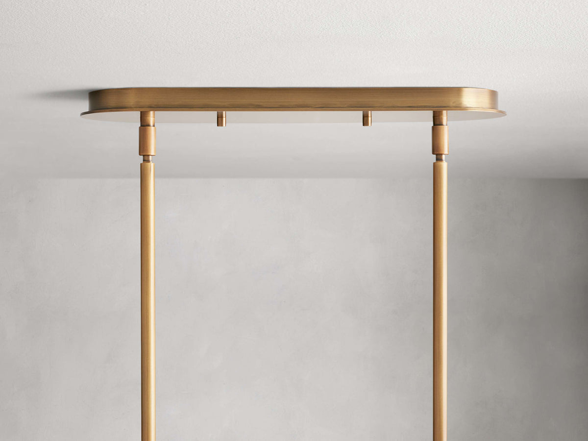 Milk Glass Tube Industrial Chandelier