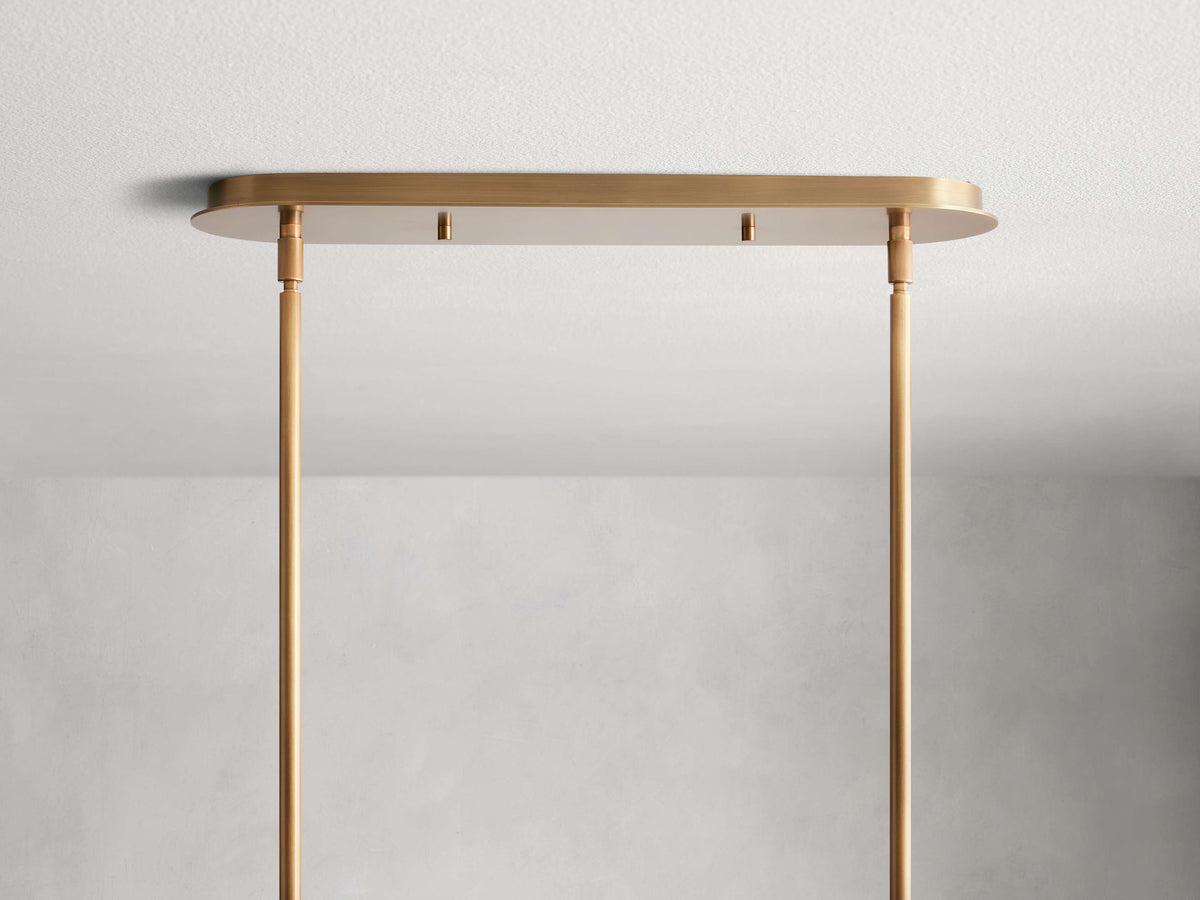 Milk Glass Tube Industrial Chandelier