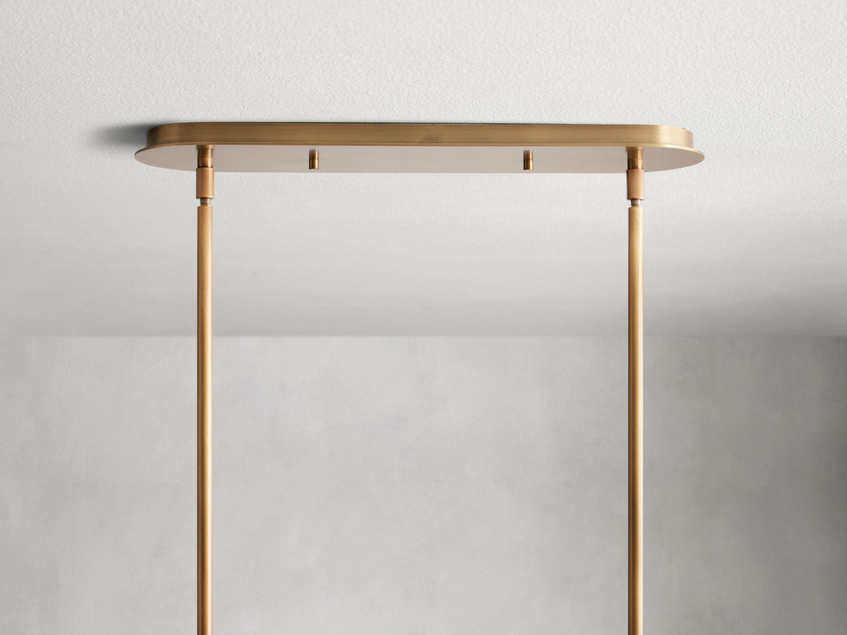 Milk Glass Tube Industrial Chandelier