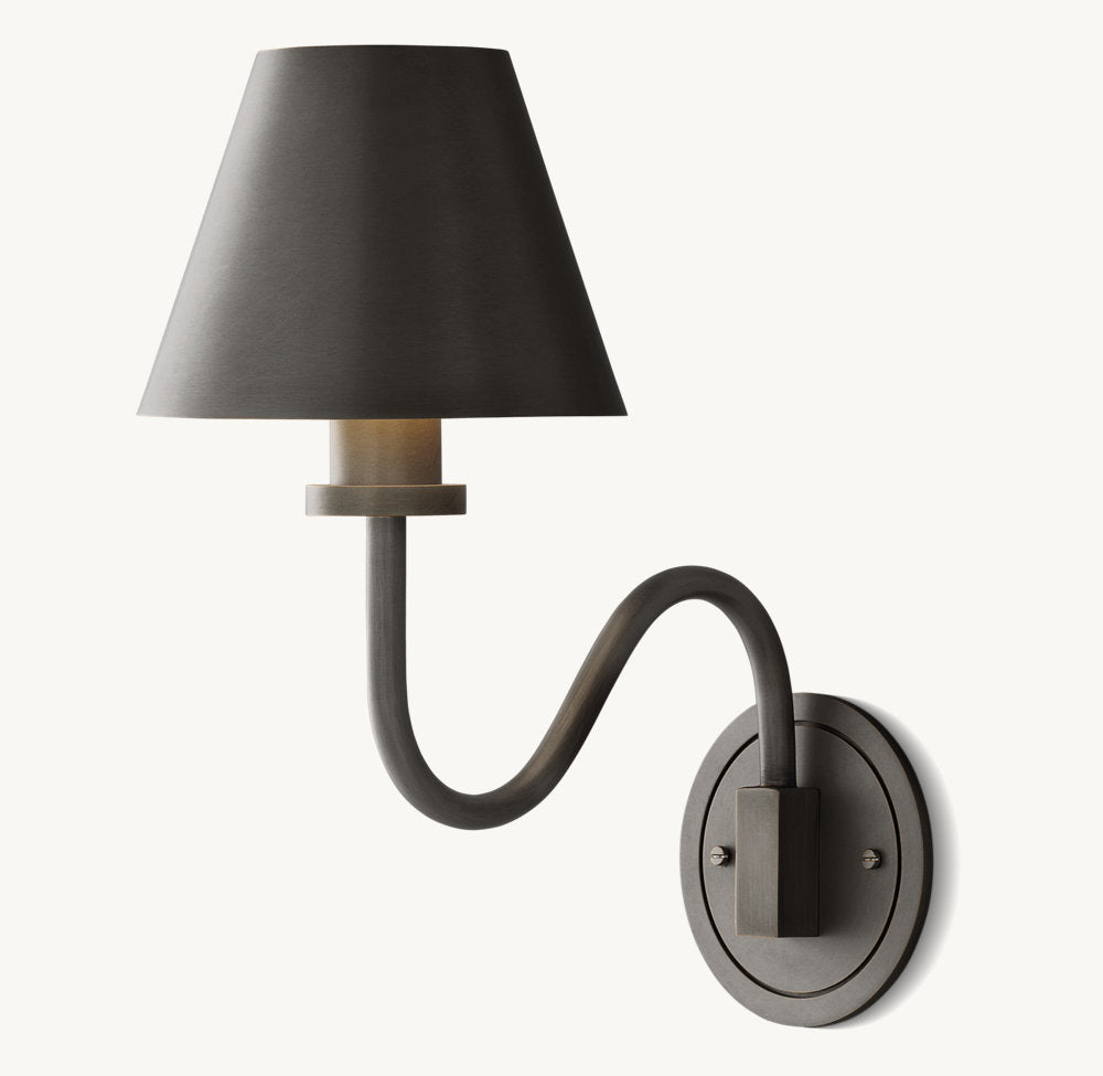 Minimal Iron Cone Shade Sconce