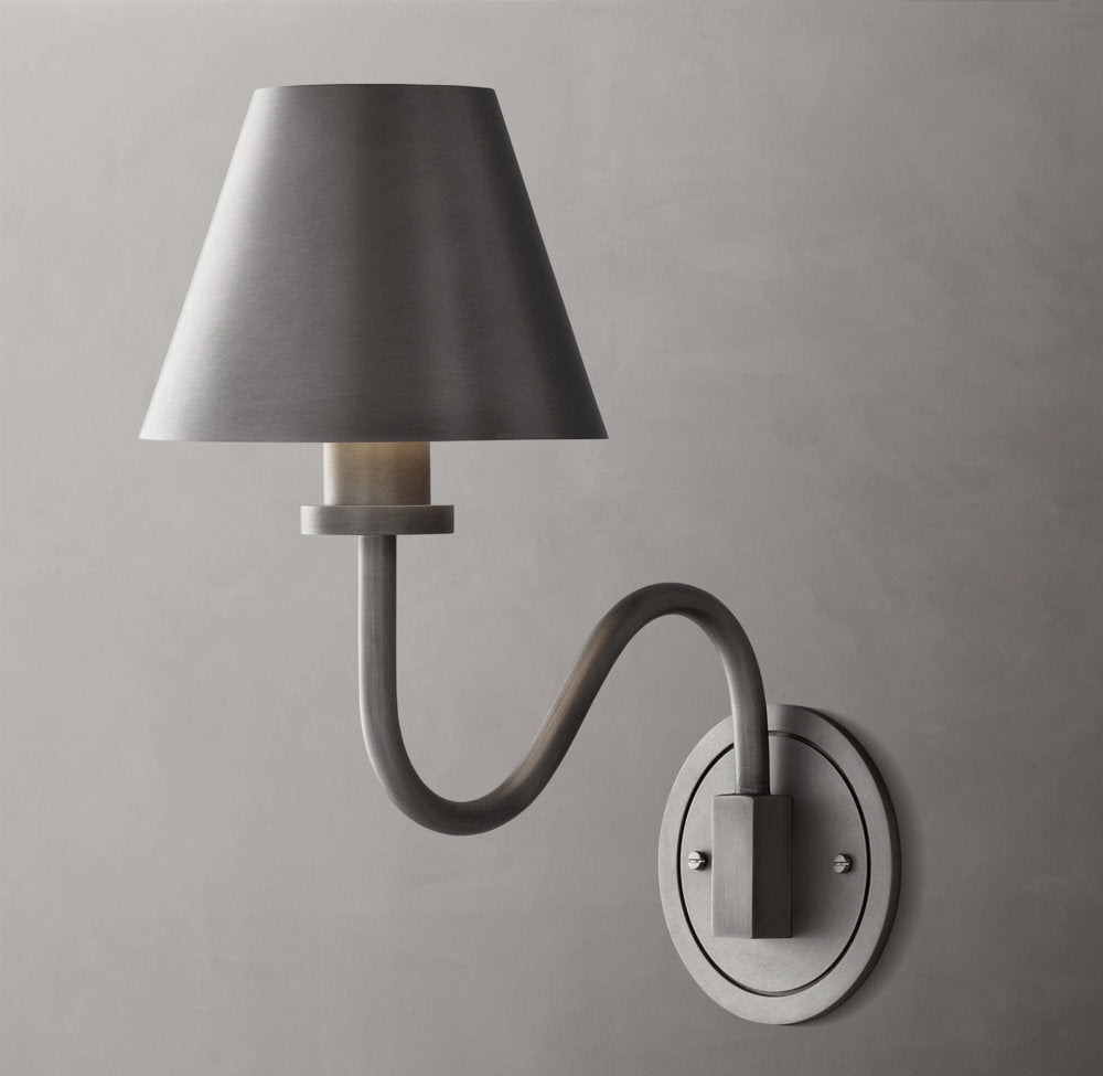 Minimal Iron Cone Shade Sconce