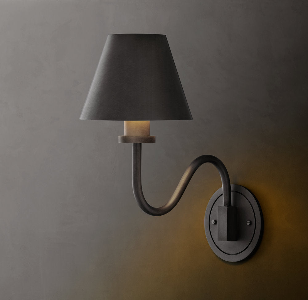 Minimal Iron Cone Shade Sconce