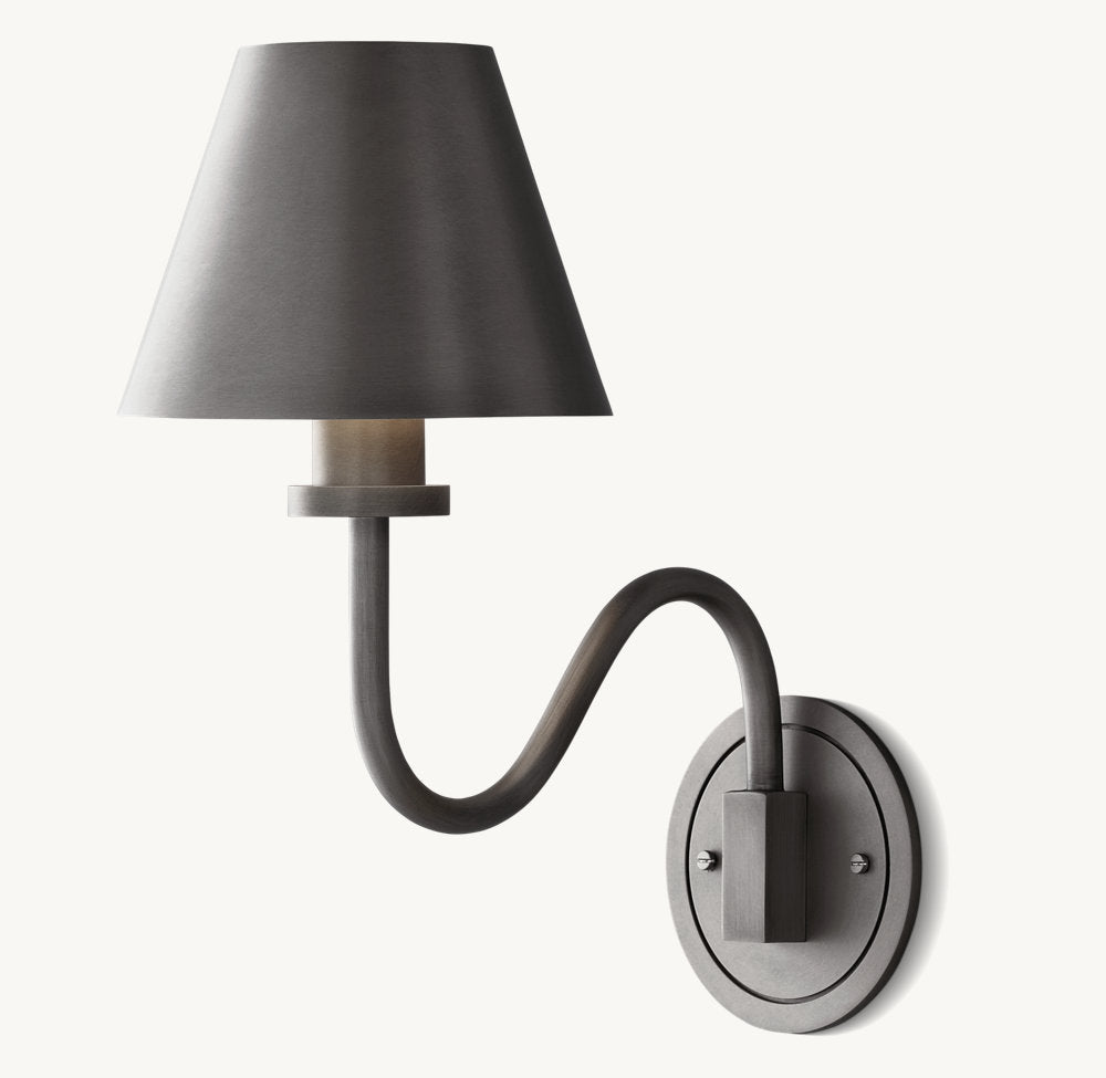Minimal Iron Cone Shade Sconce