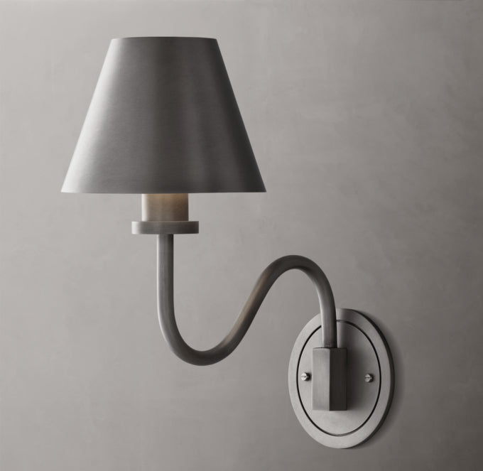 Minimal Iron Cone Shade Sconce