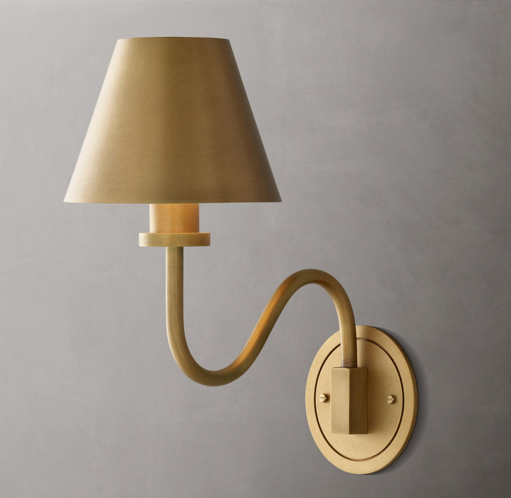 Minimal Iron Cone Shade Sconce