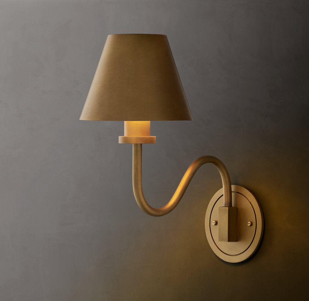 Minimal Iron Cone Shade Sconce