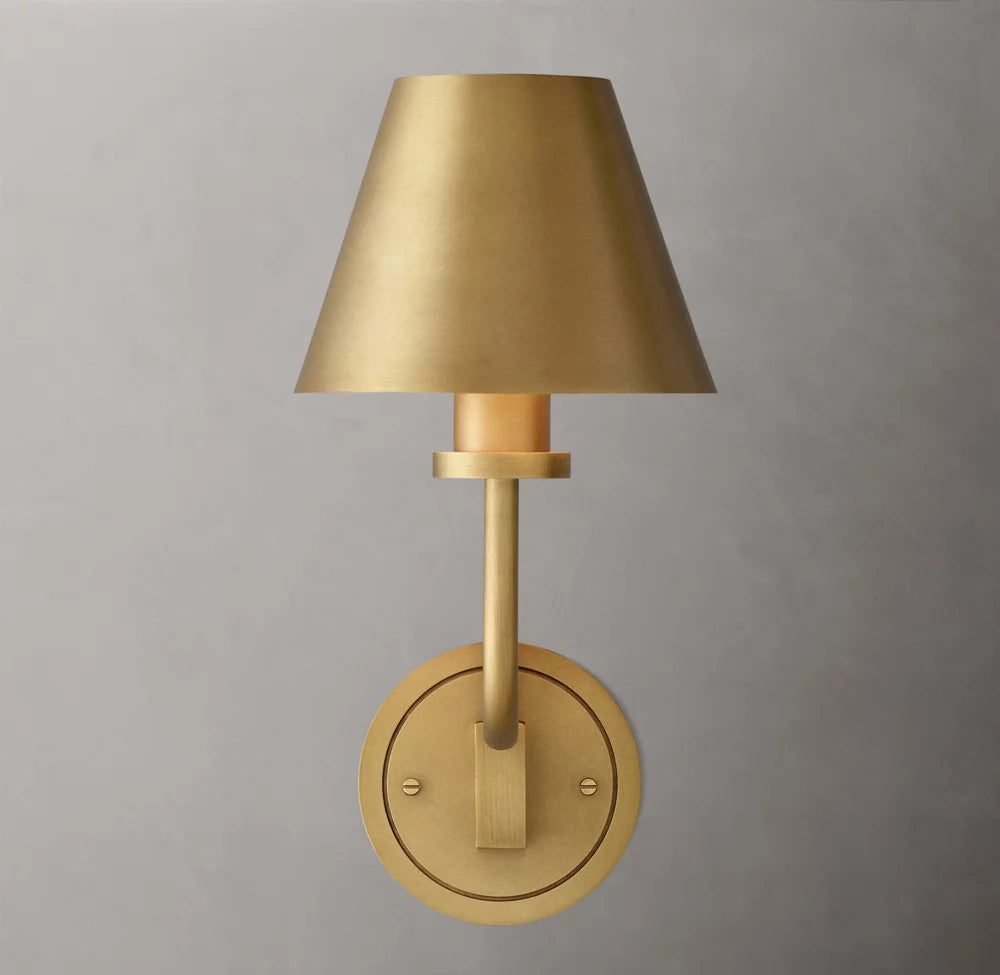 Minimal Iron Cone Shade Sconce