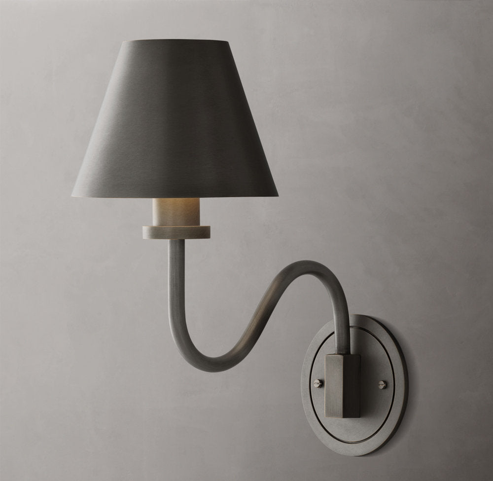 Minimal Iron Cone Shade Sconce