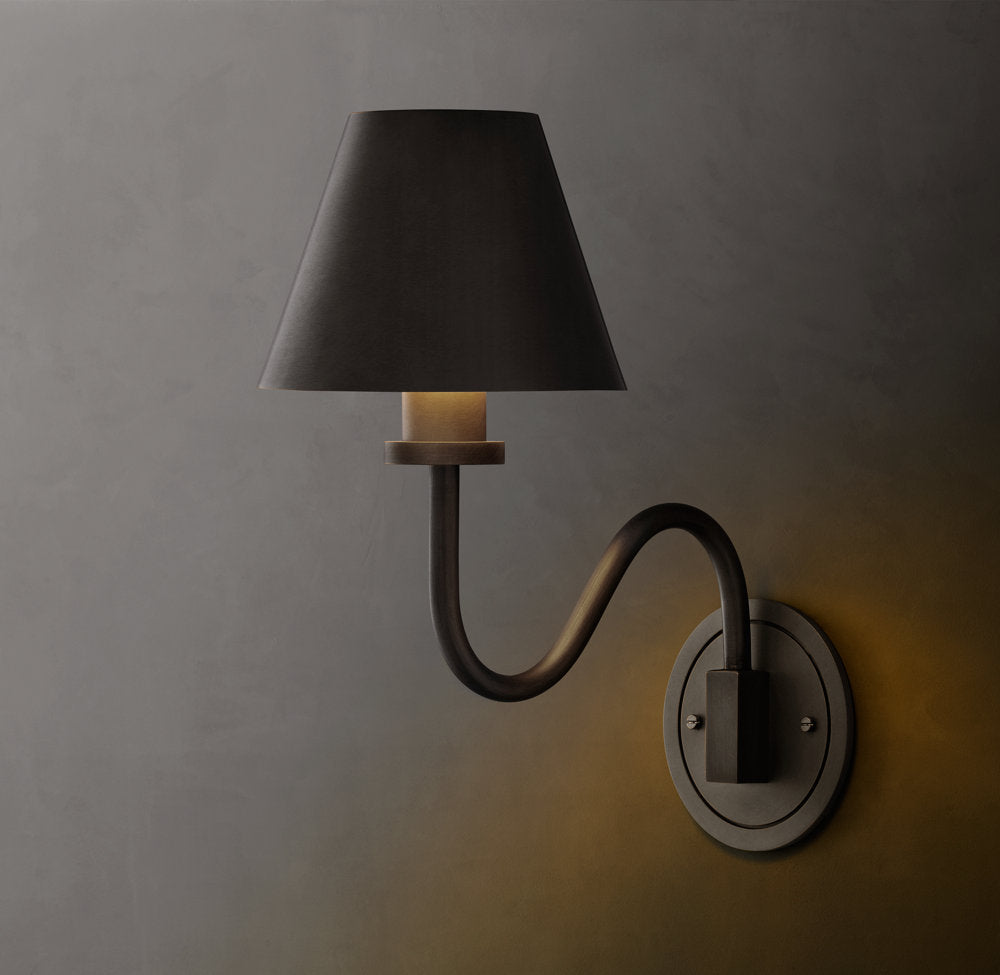 Minimal Iron Cone Shade Sconce