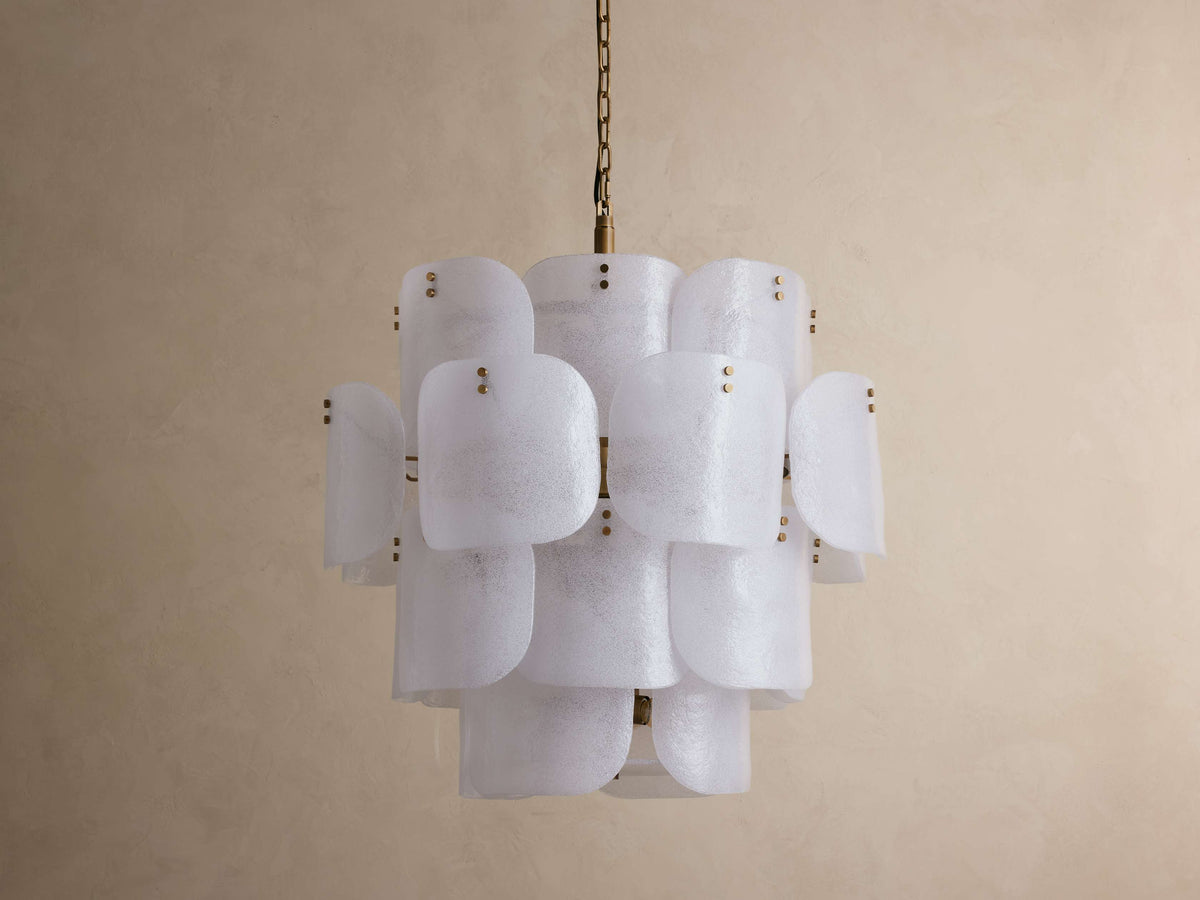 Molten Glass Curved Panel Chandelier