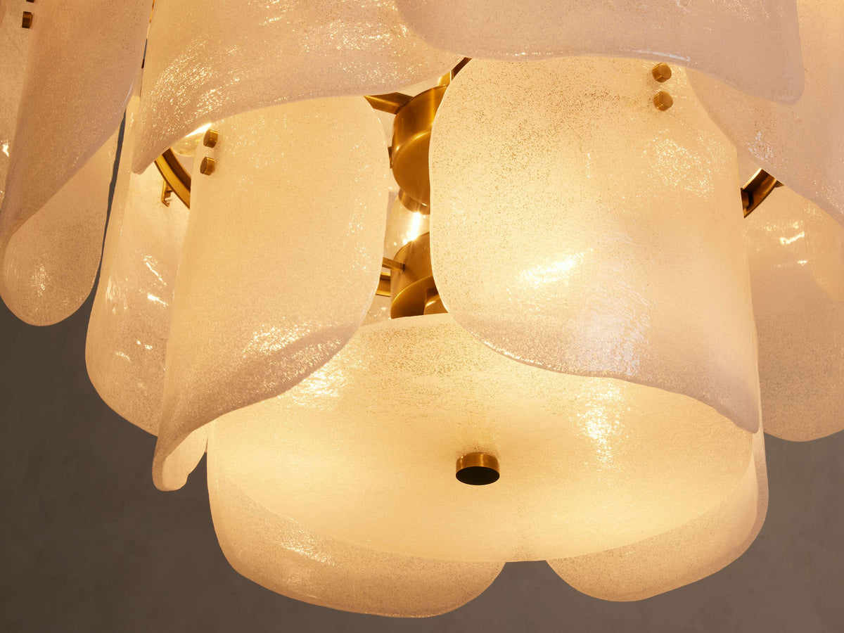 Molten Glass Curved Panel Chandelier