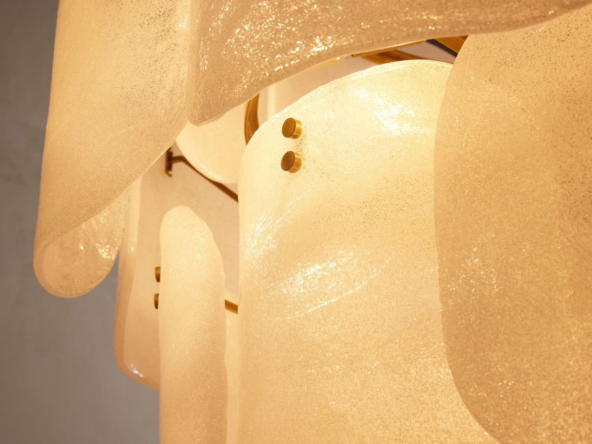 Molten Glass Curved Panel Chandelier