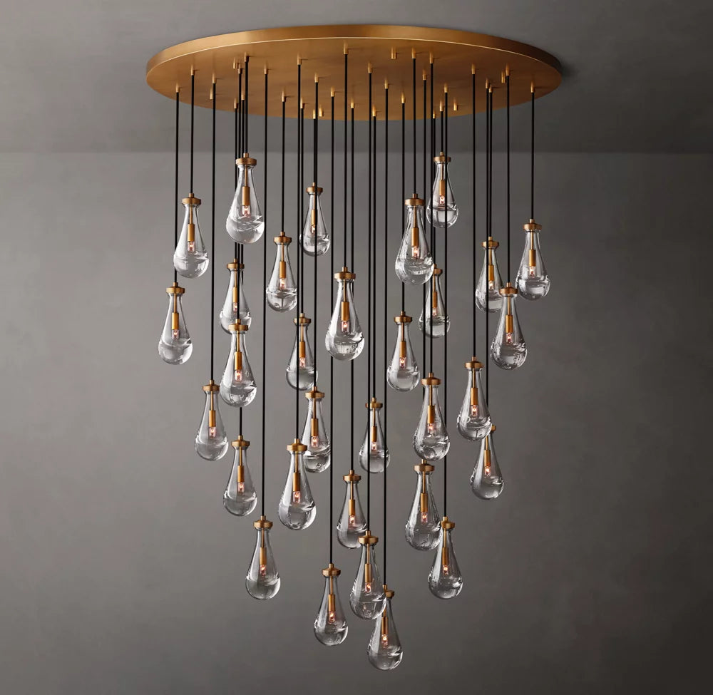 Monumental Artisan Raindrop Chandelier