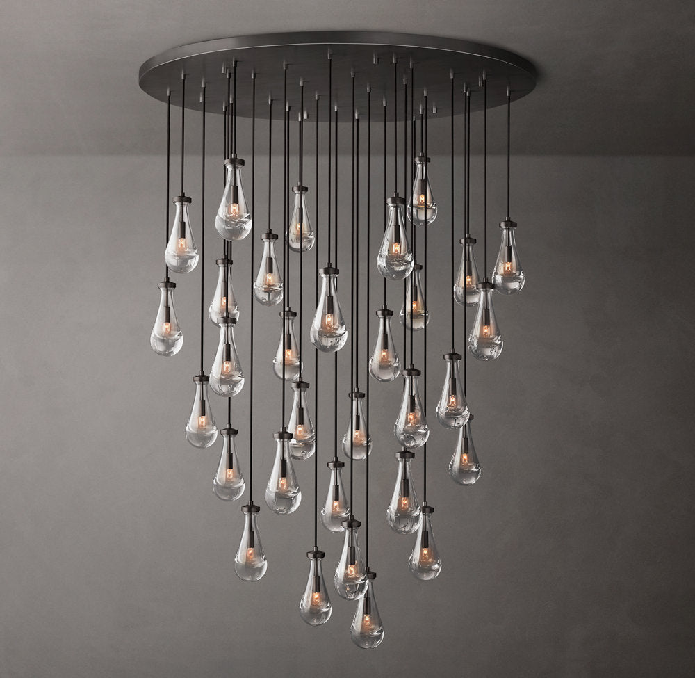 Monumental Artisan Raindrop Chandelier