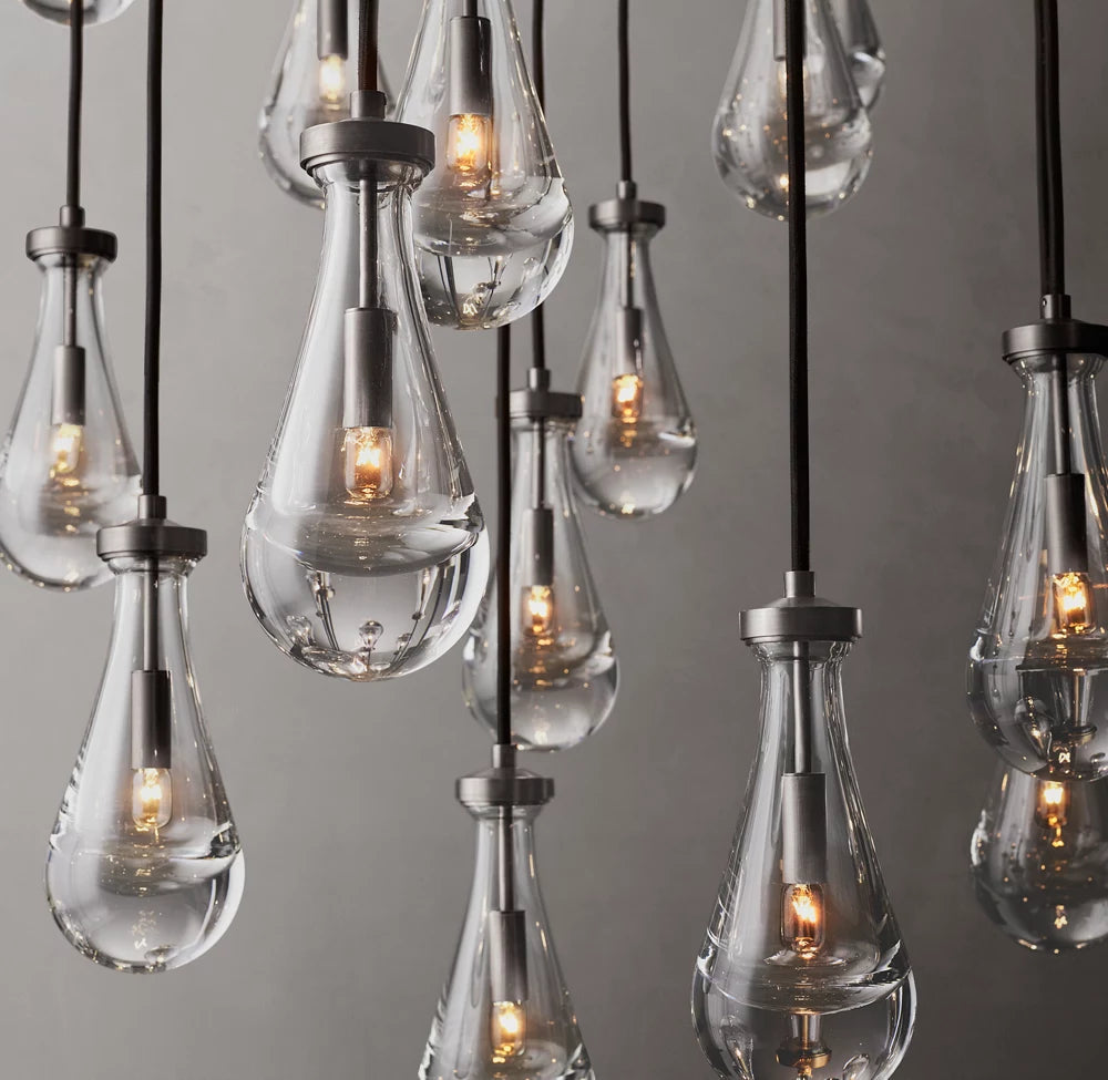 Monumental Artisan Raindrop Chandelier