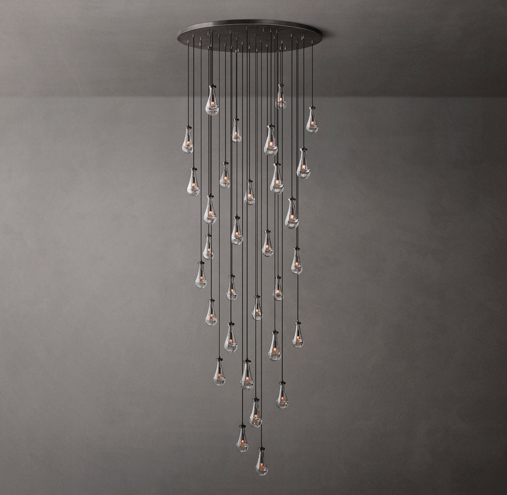 Monumental Artisan Raindrop Chandelier